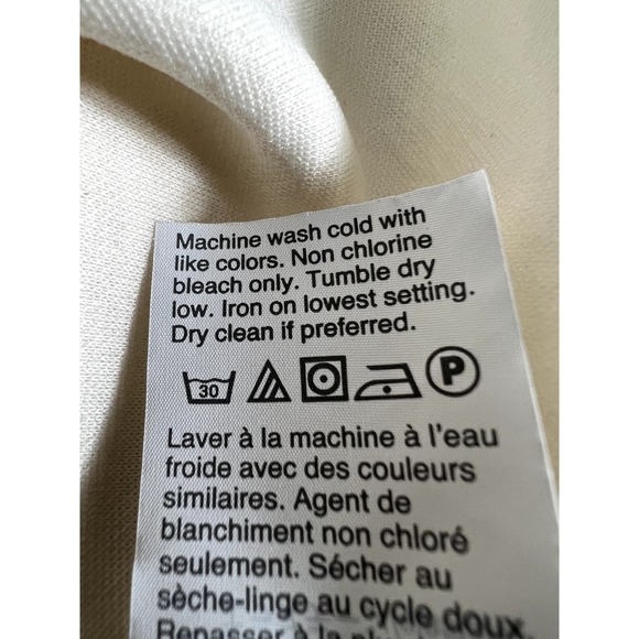 Madewell Top Texture & Thread Cream Wrap Tie Size Small - Picture 8 of 9